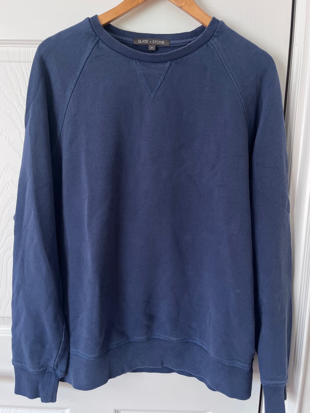 Slate & Stone Slate Blue Crewneck Cotton Sweatshirt